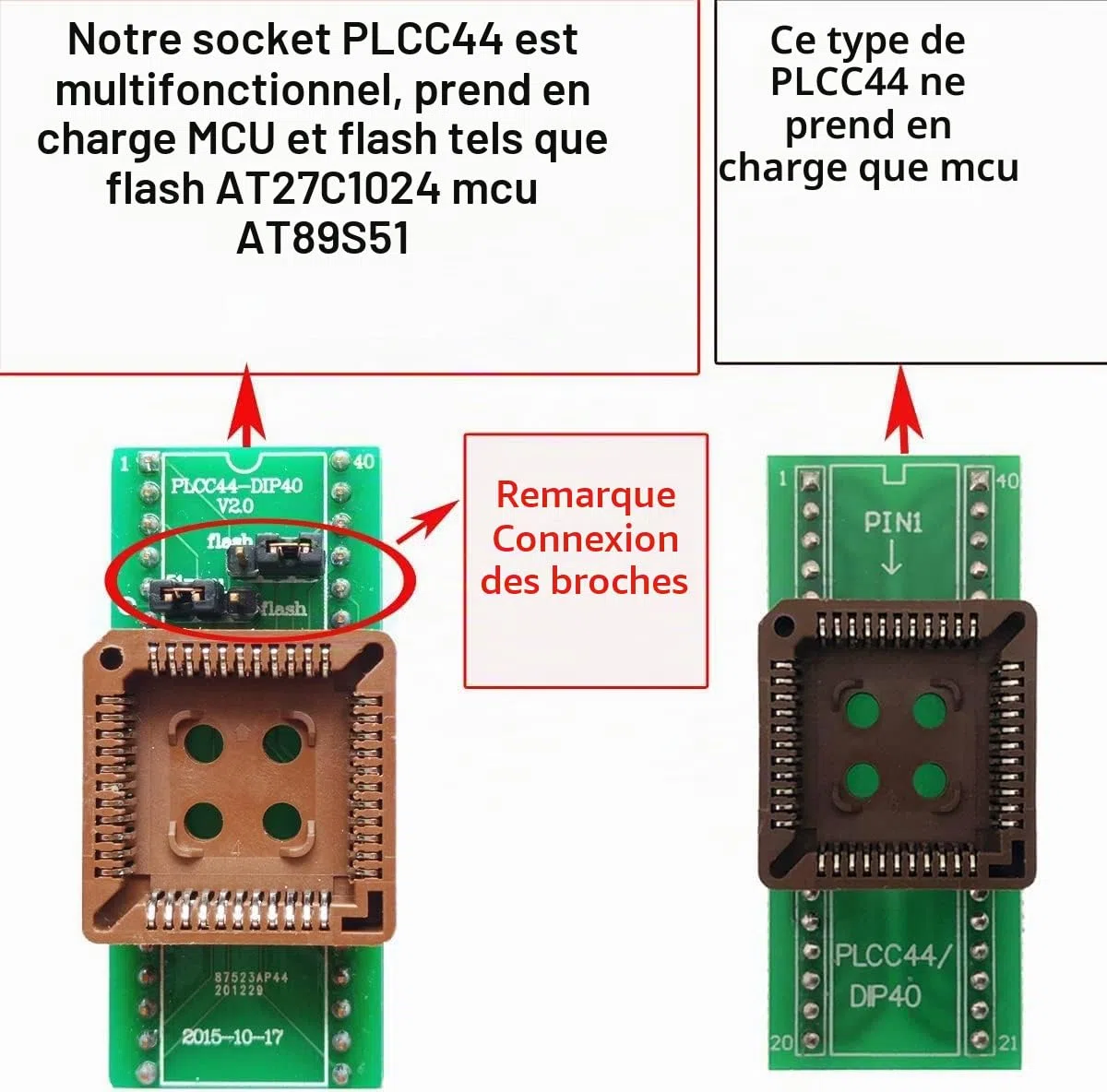 Programmateur T76 15 adaptateurs compatibles avec XGecu T56 T48 TL866II Puce IC Eprom ISP SOP PIC NAND Flash EMMC QFN QFP GAL CPLD VGA BGA Socket
