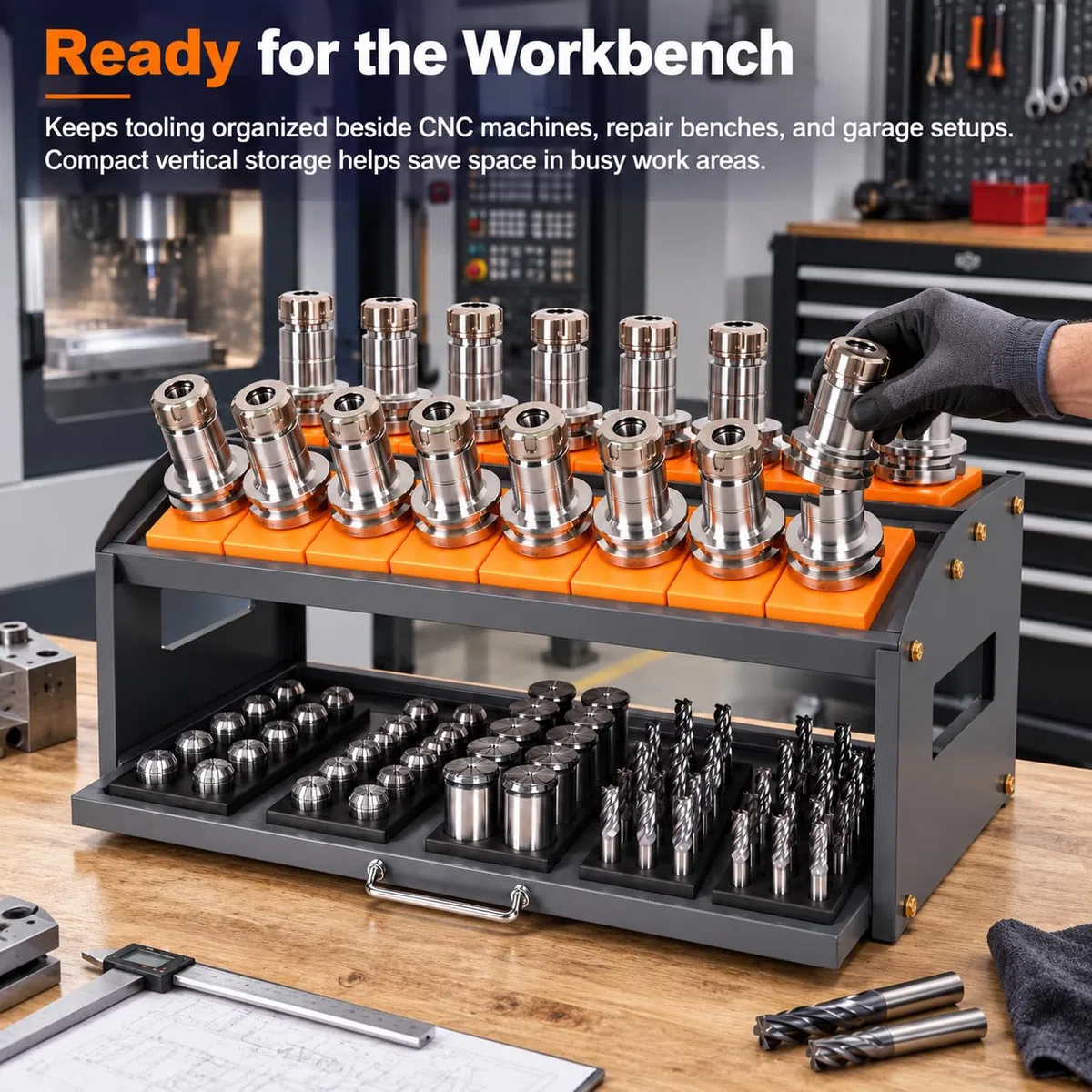 Organisateurs de support de stockage d'outils CNC, ajustement BT40