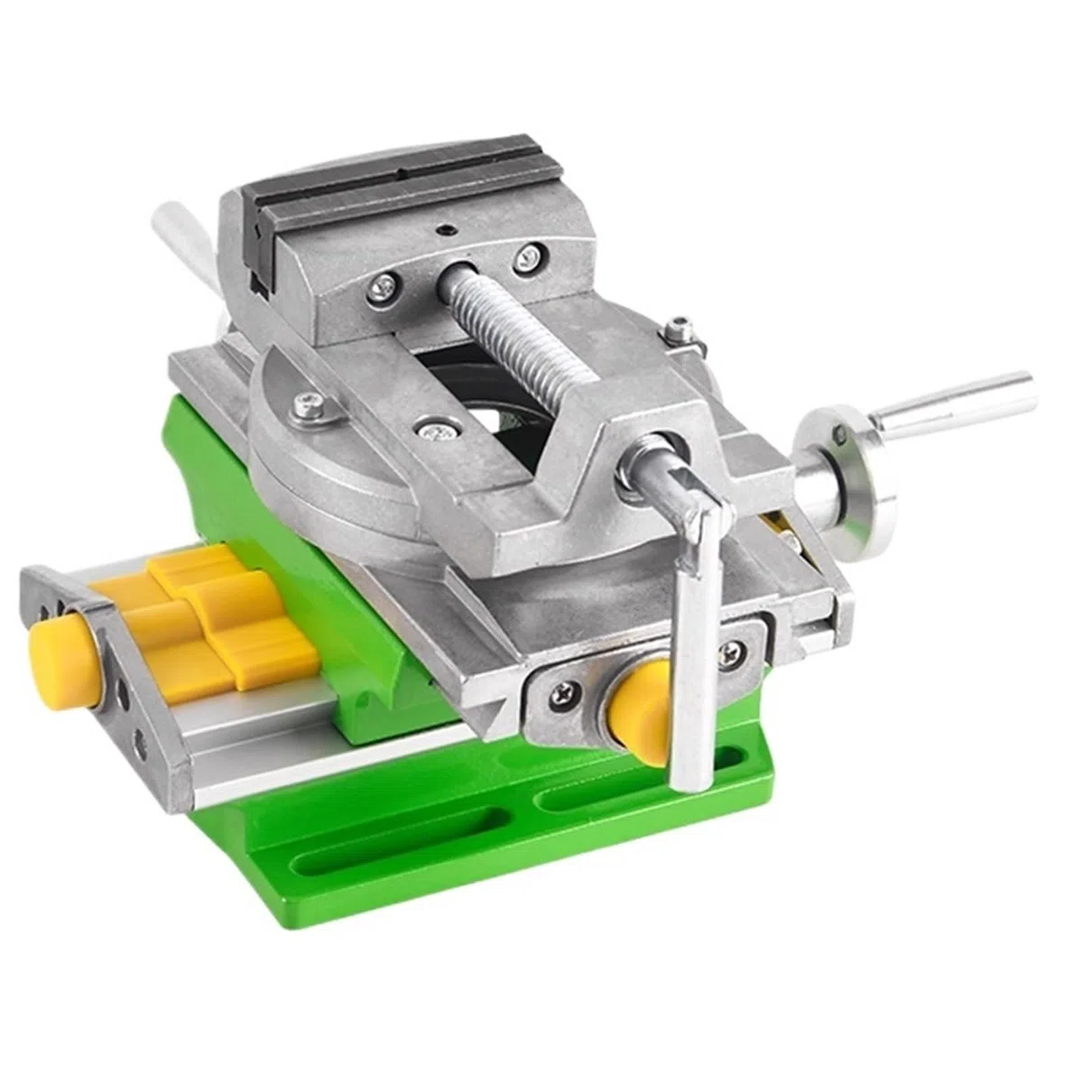 Étau de perçage et fraisage à glissière croisée 2 en 1 alliage d'aluminium for table travail composée, étau croix for perceuse colonne Travail du bois(Not rotatable)