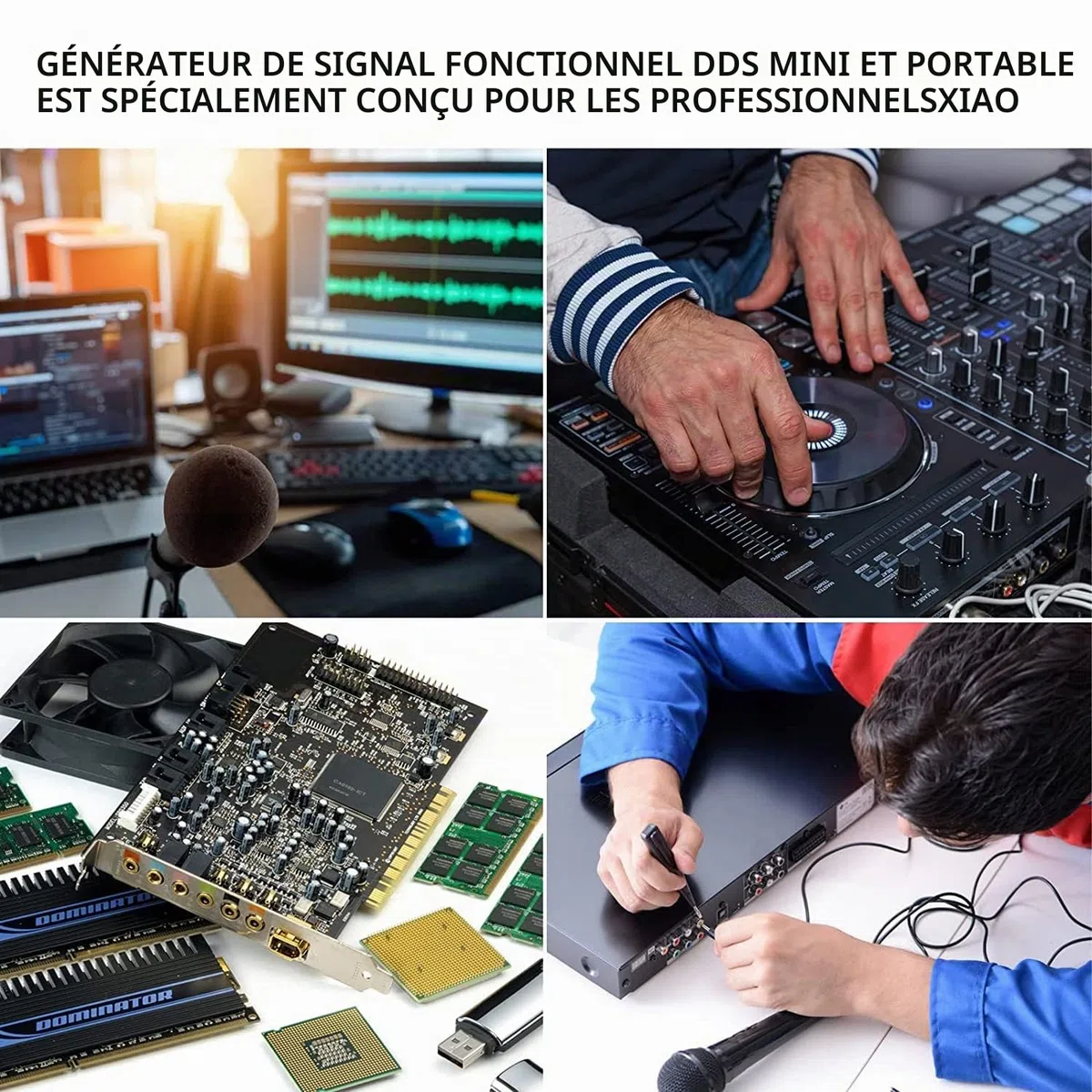 UNI-T Générateur de signal UTG962E DDS 60 MHz avec écran LCD TFT 4,3" 200 MSa/s 2 canaux (prise 110-240 V EU)