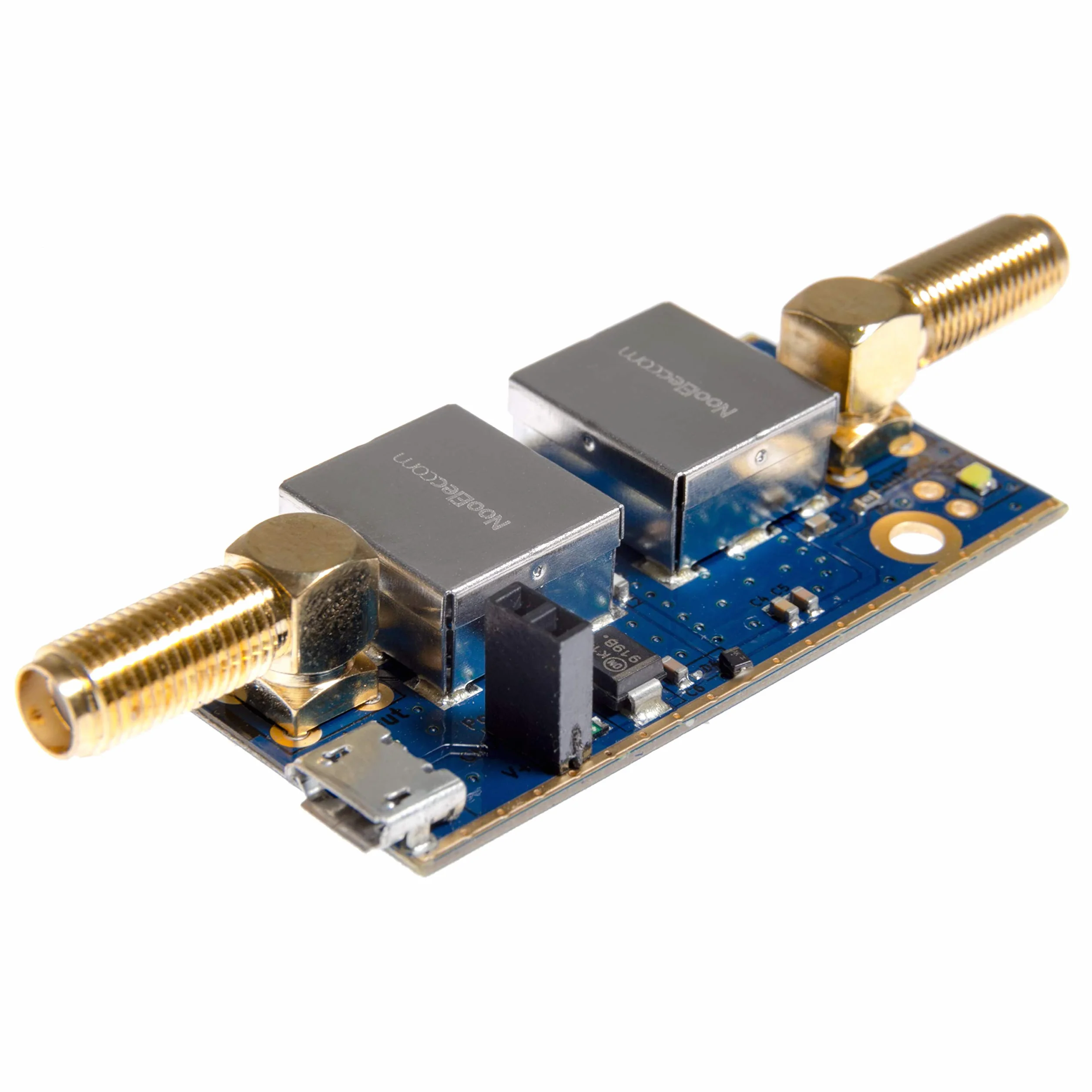 Nooelec SAWbird+ IO Barebones - Filtre Saw de Qualité Supérieure et Module LNA à Ultra-Faible Bruit en Cascade pour Applications en Bande L (Aero/STD-C). Fréquence Centrale de 1542 MHz