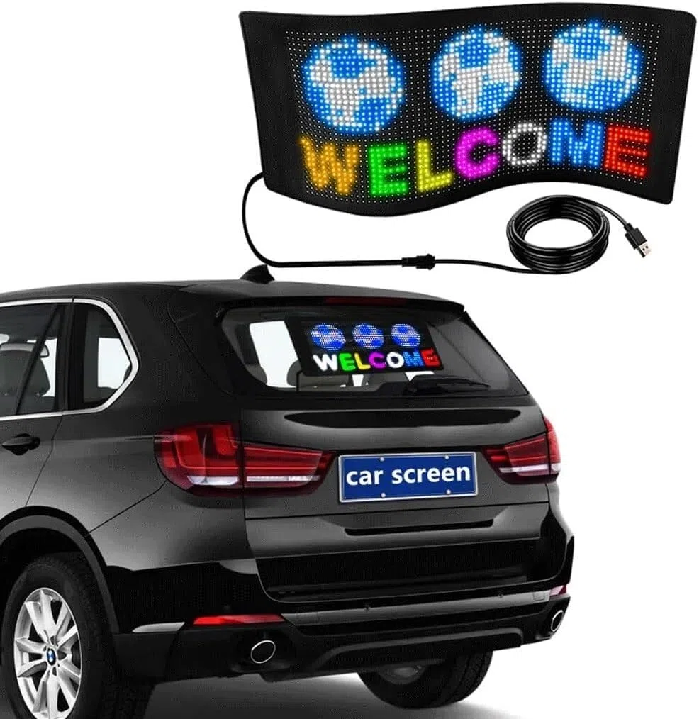 MDybf Écran d'affichage à Panneau matriciel Flexible, Panneau matriciel LED, Panneaux LED défilants for magasins, Bars de Voiture, fenêtres d'hôtel, magasins (Size : 390 * 187mm)