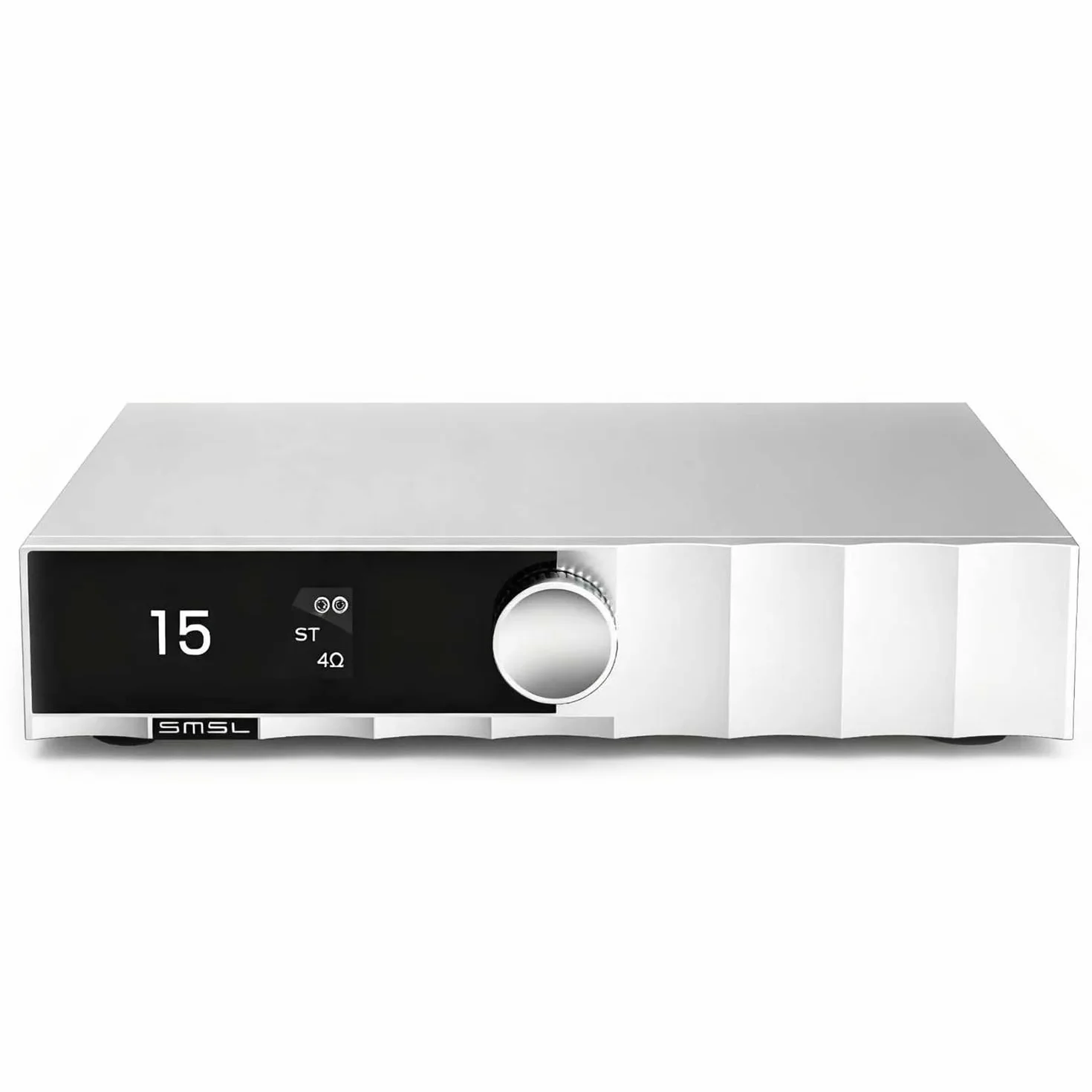 SMSL PA400 Amplificateur de puissance stéréo GaN 1MHz Amplificateur audio Hi-Fi avec entrées XLR/RCA, puce PGA2311 mode stéréo et mono pont pour systèmes audio domestiques Hi-Res AMP avec télécommande