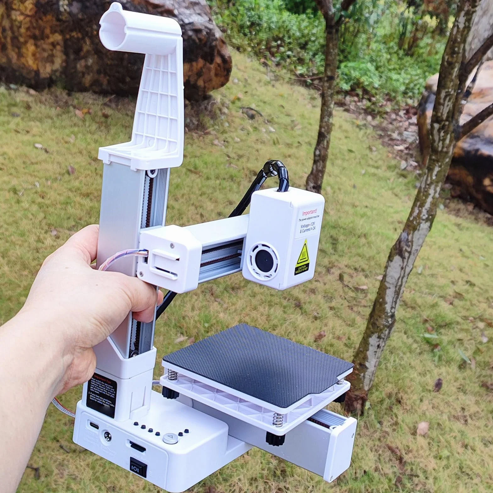 Topiky Mini Imprimante 3D, Imprimantes FDM 3D pour Les Débutants, Haute Précision Chauffage Rapide Machine d'impression 3D pour L'éducation, Multiplexage de la Division de (White)
