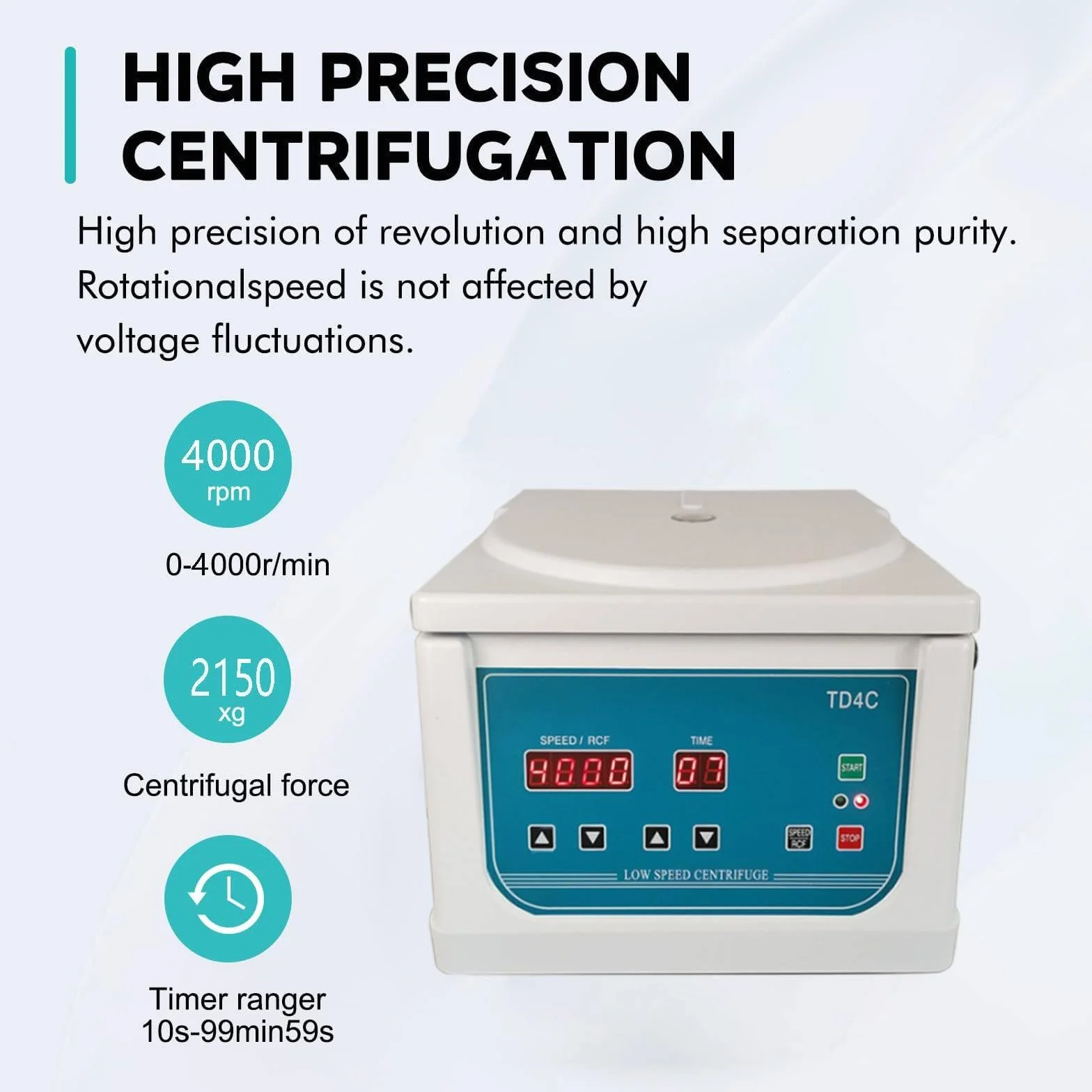 Centrifugeuse De Table De Laboratoire PRP 6 X 15/8 X 15/12 X 10ml, Mini Centrifugeuse Scientifique avec Minuterie 0-99 Mins Vitesse Réglable