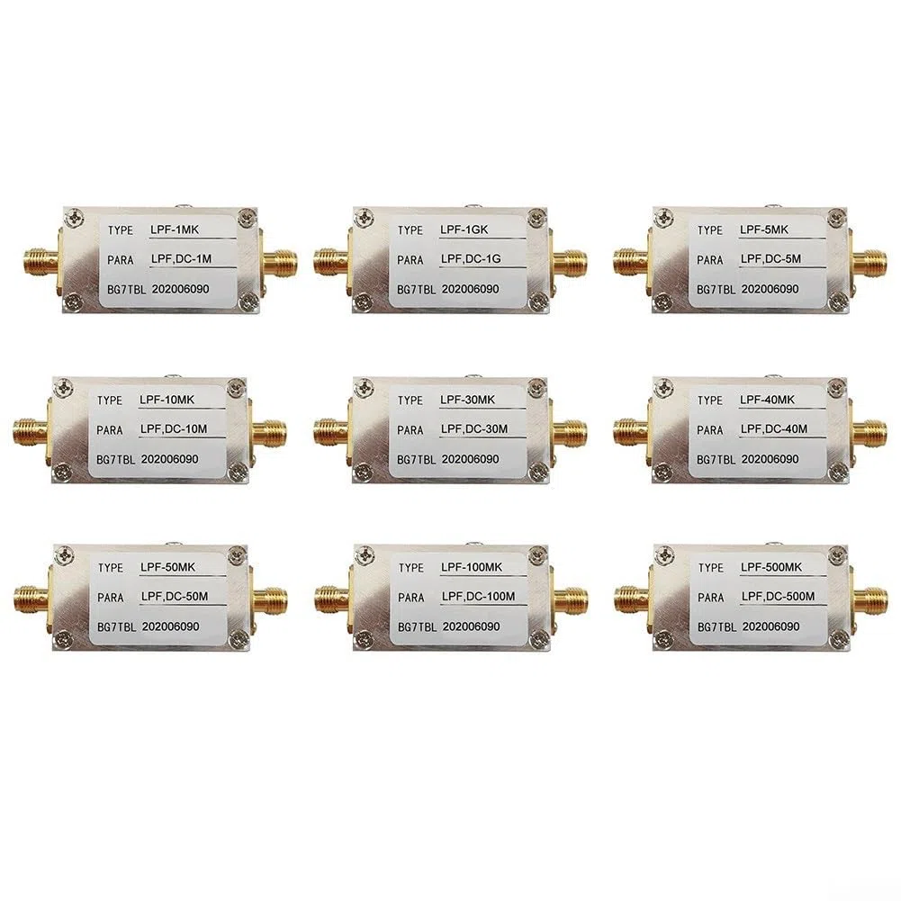Module de filtre passe-bas 1 m 1 G RF filtre LPF 50 ohm, filtre LPF radio amateur, LC LPF pour gamme de fréquences 1 MHz 1G, options de perte d'insertion et d'impédance, design compact, pour interface