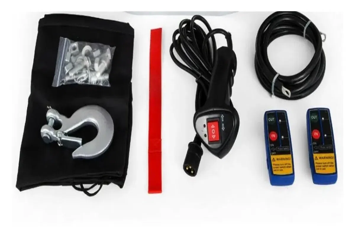 Treuil Électrique À Corde Synthétique, 13500LBS /12000LBS, 12V, 4x4, Avec 2 Télécommandes, Pour Camions, Camping-car, ATV, UTV Bras Cadre Durable de Levage Palan Électrique