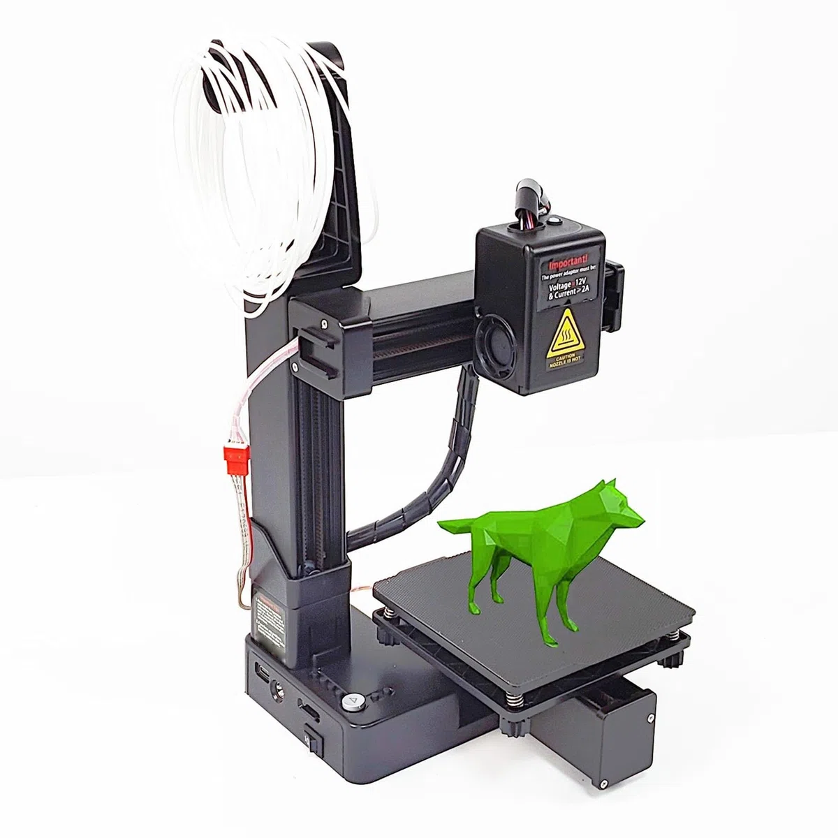 Ticfox Imprimante 3D polyvalente pour débutant, avec technologie multiplex de fréquence, haute précision, petite machine d'impression 3D pour expériences d'apprentissage, projets créatifs, etc. (noir)