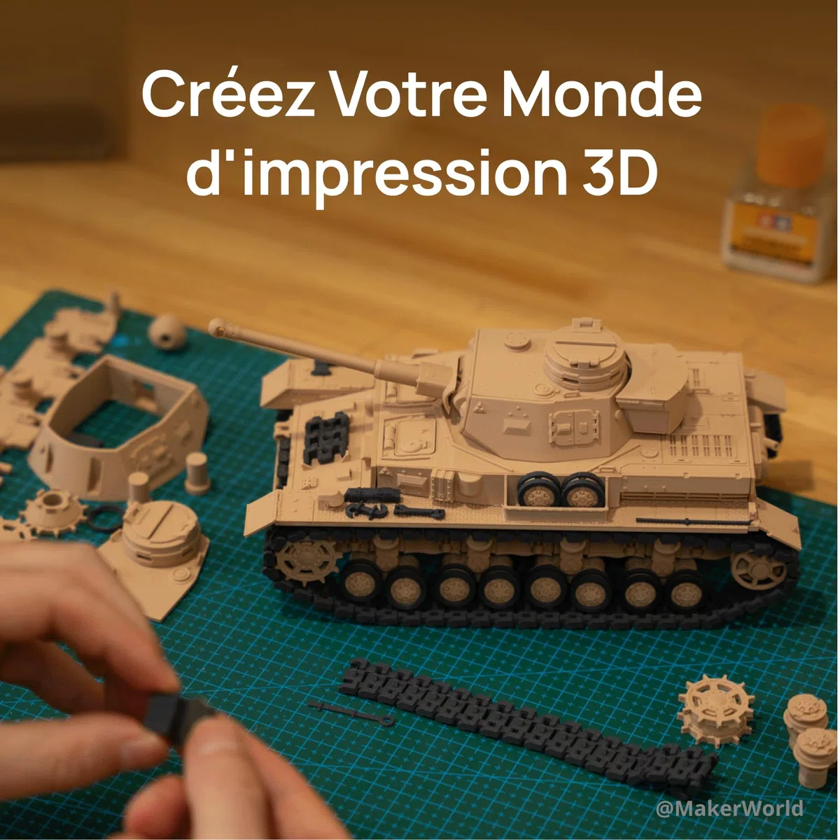 Bambu Lab A1 Mini Imprimante 3D+Lampe LED, Montage en 20Mins pour Débutant