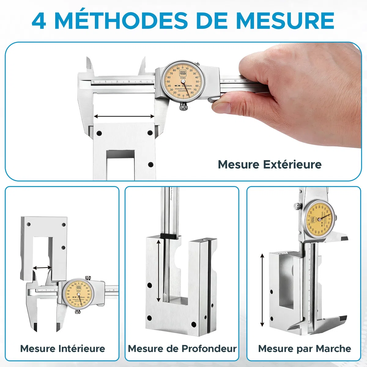 TESA CCMA-M Pied à Coulisse à Cadran Professionnel 150 mm