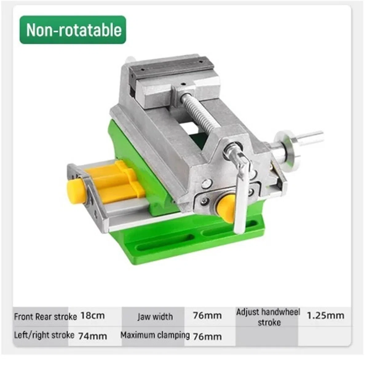 Étau de perçage et fraisage à glissière croisée 2 en 1 alliage d'aluminium for table travail composée, étau croix for perceuse colonne Travail du bois(Not rotatable)
