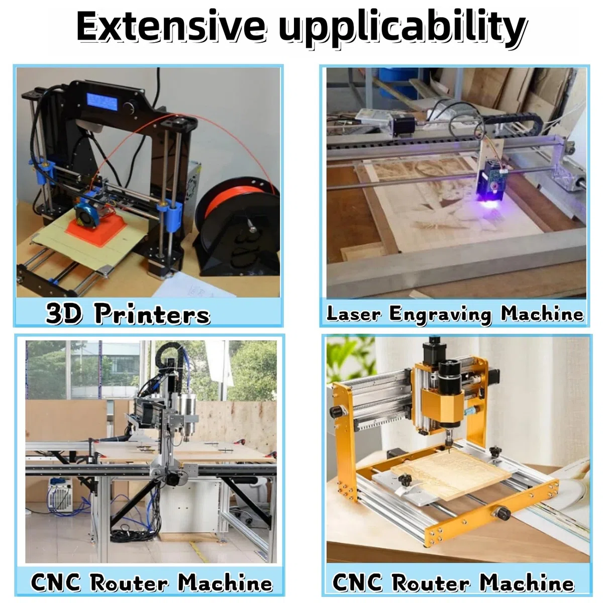 Table de Guidage à glissière CNC 8" (Course de 200 mm), Mini-Guide à vis à Billes SFU1605 avec Support pour Moteur Pas à Pas Nema17 42 mm et Nema23 57 mm pour Bras robotisé graveur