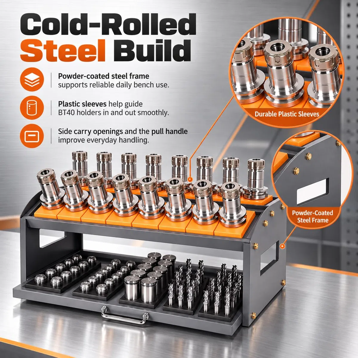 Organisateurs de support de stockage d'outils CNC, ajustement BT40