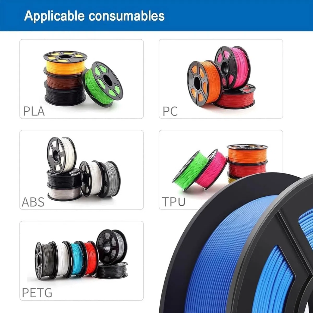 Pince à filament pour imprimante 3D avec chauffage rapide et minuterie réglable pour réparation et assemblage