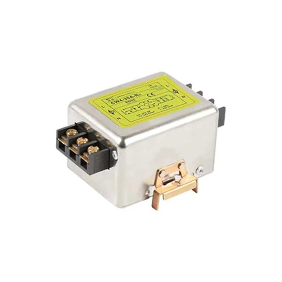 Filtre sur Rail Din 115V 230V, 1 pièce, Filtre d'alimentation for Signal d'impulsion, Anti-interférence EMI, Forte Purification CW4-RD 10A 20A 30A(CW4-30A-RD)