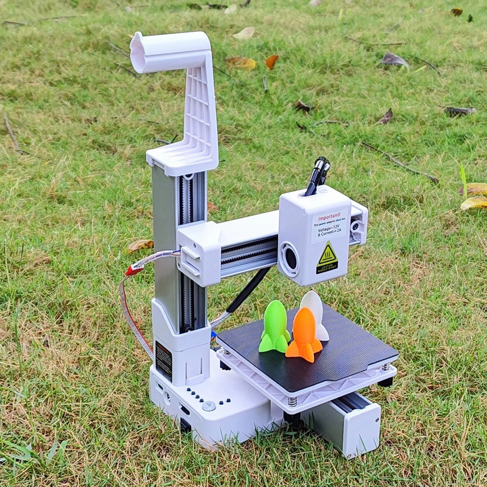Topiky Mini Imprimante 3D, Imprimantes FDM 3D pour Les Débutants, Haute Précision Chauffage Rapide Machine d'impression 3D pour L'éducation, Multiplexage de la Division de (White)