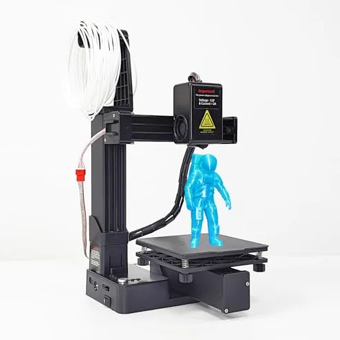 Précision d'impression Améliorée, Chauffage Rapide, Machine d'impression 3D Compacte pour l'éducation avec Multiplexage de Division de Fréquence, Haute Précision (Black)