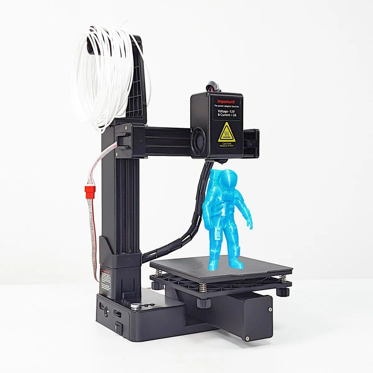 Ticfox Imprimante 3D polyvalente pour débutant, avec technologie multiplex de fréquence, haute précision, petite machine d'impression 3D pour expériences d'apprentissage, projets créatifs, etc. (noir)