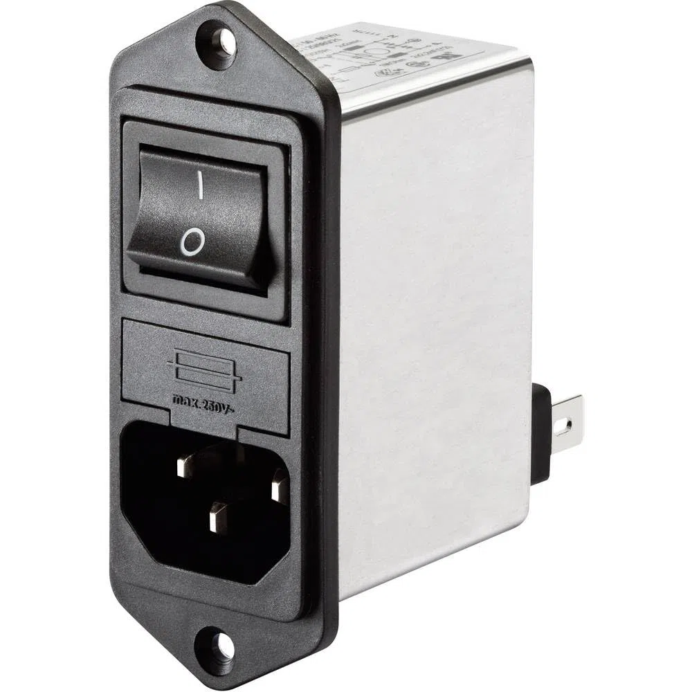 Schaffner Filtre d'alimentation FN 283-4-06 avec Interrupteur, avec connecteur Femelle pour Appareil 250 V/AC 4 A 1 mH