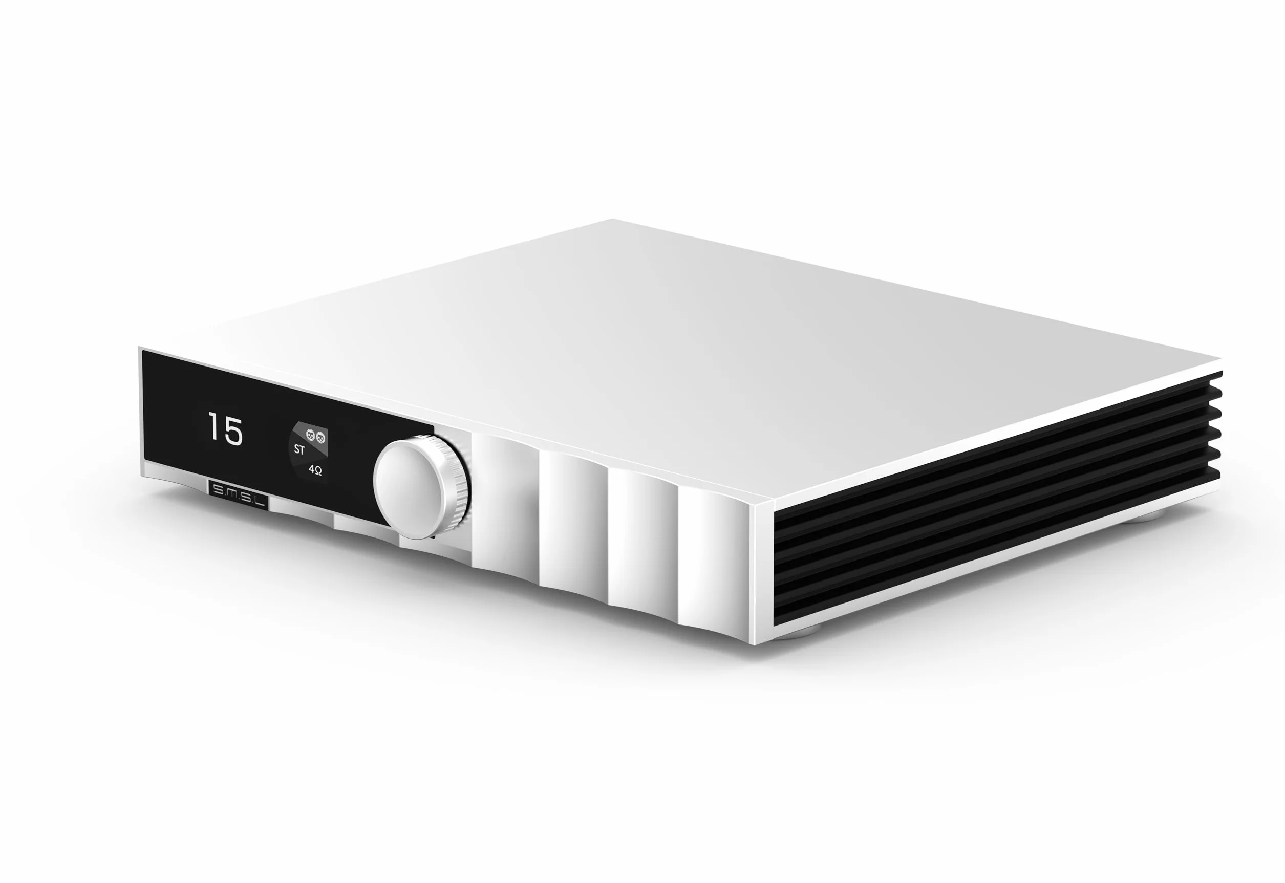 SMSL PA400 Amplificateur de puissance stéréo GaN 1MHz Amplificateur audio Hi-Fi avec entrées XLR/RCA, puce PGA2311 mode stéréo et mono pont pour systèmes audio domestiques Hi-Res AMP avec télécommande