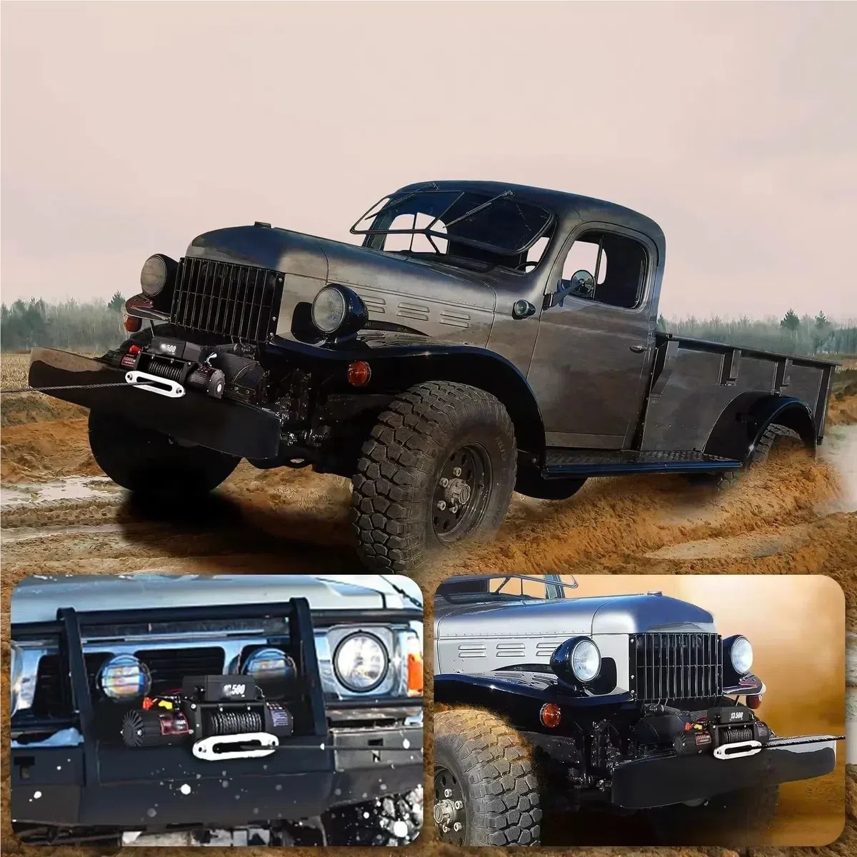Treuils électriques Treuil électrique 13500LBS 12V, corde de remorquage synthétique, grue levage 24M/92 pieds pour voiture 4x4 Palan électrique