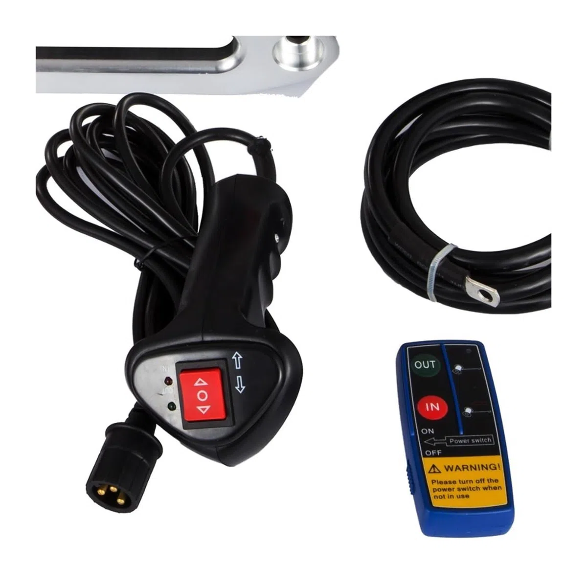 Treuil électrique à corde synthétique 13500LBS 12V Treuil 4X4 avec 2 télécommandes for camions RV ATV UTV Pour le bricolage